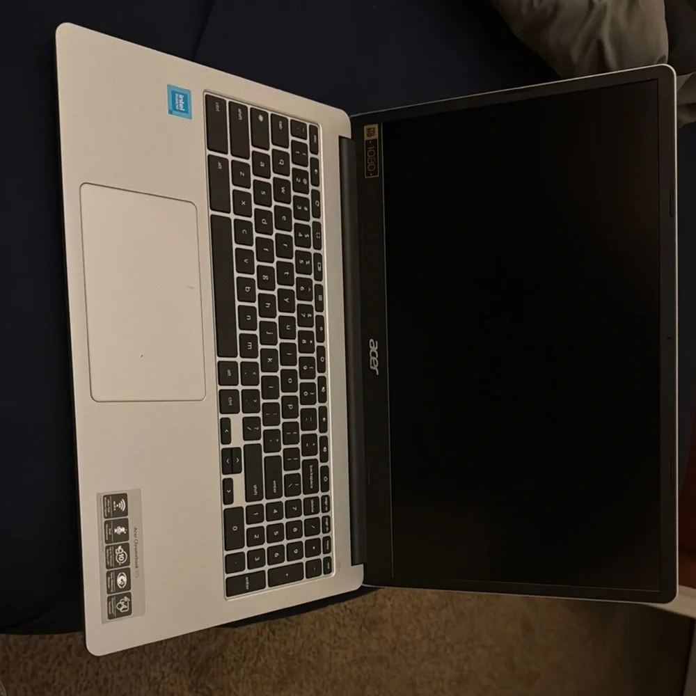 Acer Silver Laptop Sleek Design Minimalist Finish